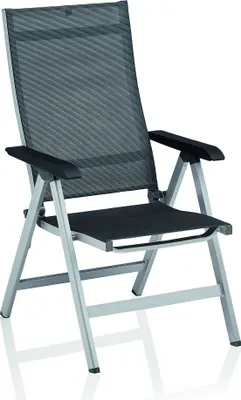 Produktbild von KETTLER Basic Plus Premium Multipositionssessel, silber/ Lakritz, Aluminium/Serge Ferrari Textilen