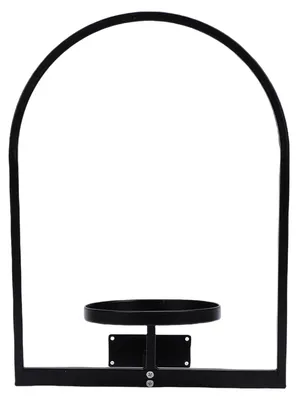 Immagine prodotto di Portavasi da parete - Supporto per piante a parete - Ferro - Robusto - Cornice decorativa - Per interni/esterni - Nero