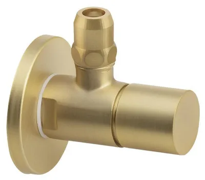 Produktbild von Sapho Eckventil mit Nuss, Rund, 1/2"x 3/8", Gold matt