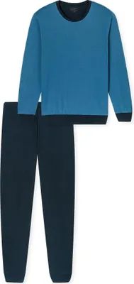 Image de uncover by Schiesser Ensemble de pyjama basique composé d'un t-shirt à manches longues et d'un pantalon long, Avec encolure ronde, Haut avec un beau motif