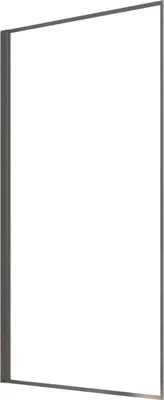 Image de Pare Baignoire Rabattable 75x130 cm - Aluminium Gun Metal et Verre Trempé 4 mm