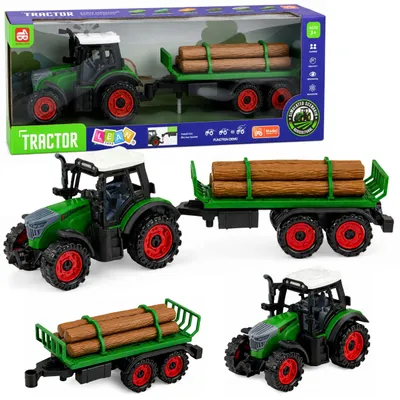 Obrázok produktu pre Poľnohospodársky traktor s prívesným vozíkom na drevo s pohonem pomocou trenia, balíky 35 cm