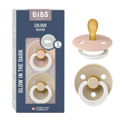 Immagine prodotto di Bibs Colour, ciuccio classico per bambini, simmetrico, in lattice, adatto a maschi e femmine