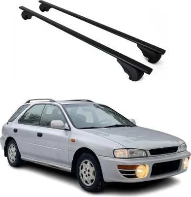 Productafbeelding van Dakdragers, dwarsbalken voor Subaru Impreza Break, bouwjaar 1994-2000, zwart staal