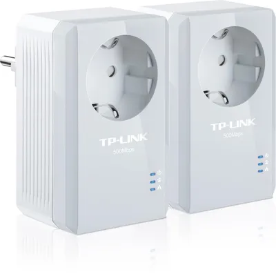 Obrázok produktu pre Štartovacia súprava adaptéra TP-LINK AV500 Nano Powerline s prednou zásuvkou (TL-PA4010PKIT)