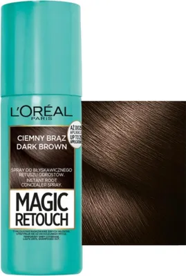 Zdjęcie produktu dla L'Oréal Paris Magic Retouch Root Concealer Spray - Ciemny brąz 1g