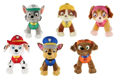 Image de Figurines en peluche Paw Patrol, 6 modèles différents