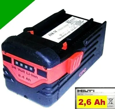 Produktbild von Hilti Akku B 36  Li 36 Volt Li-Ion Neubestückt 2,6 Ah.2600 mAh