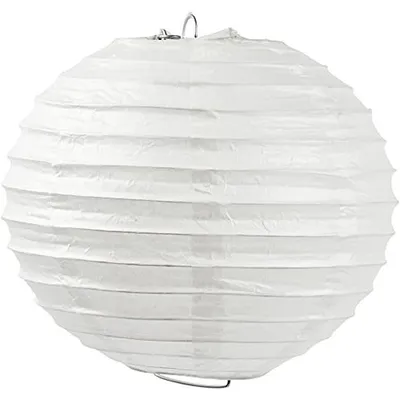 Produktbild von Reispapier-Lampe/-Lampion, Weiß, Rund, D 35 cm, 1 Stk