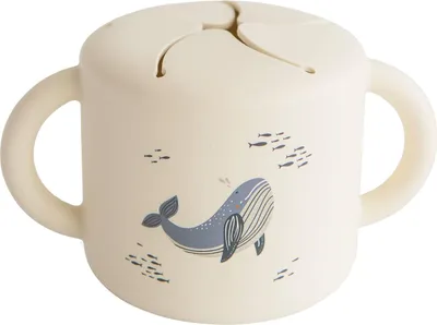 Produktbild von Mushie Snack Cup - Whales | Trinkbecher & Trinklernbecher