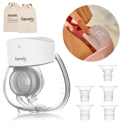Image de Lionelo Tire-lait électrique Fidi Free Lumi Hands-free, 180 min, 9 modes, éclairage, mémoire, stérilisable, écran, minuterie, réservoir de 180 ml