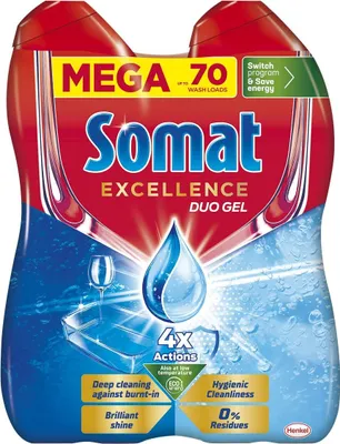 Produktbild von SOMAT Excellence Duo für hygienische Sauberkeit 70 Dosen, 1,26 l