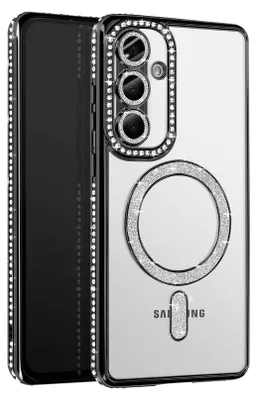 Immagine prodotto di Avizar, custodia diamantata per Samsung Galaxy A56 MagSafe bordo strass, nero