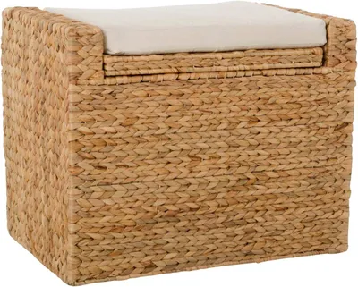 Produktbild von VIVANNO Sitzmöbel Wasserhyazinthe MONO PLUS Rechteckig, Natur geflochten - 57x36x45 cm
