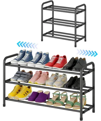 Zdjęcie produktu dla Metalowa, wysuwana półka na buty z 3 poziomami