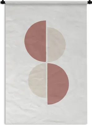 Produktbild von MuchoWow® Wandteppich Wandbehang Minimalismus - Abstrakt - Pastell 90x135 cm Tapisserie Dekoration Wandtuch - Baumwolle - Wandskulptur