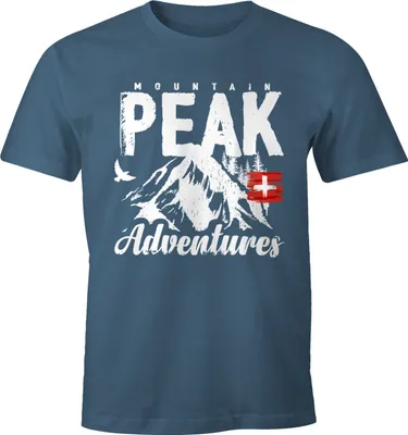 Produktbild von Wander Herren T-Shirt Mountain Adventures Moonworks® denim S