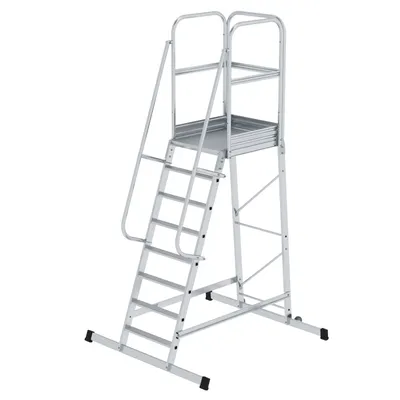 Produktbild von MUNK Podesttreppe einseitig begehbar fahrbar 8 Stufen
