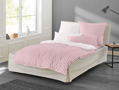 Immagine prodotto di Set di biancheria da letto in maco-satinato per bambini Nora-Kids 8255 rosa 100 x 135 cm + 1 federa 80 x 80 cm