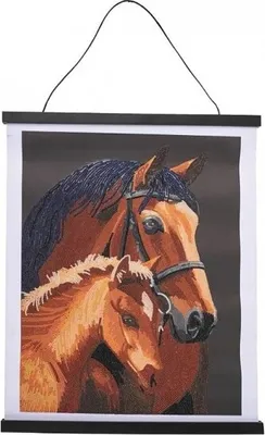 Produktbild von Plakat 35x45cm z mozaiką diamentową Konie