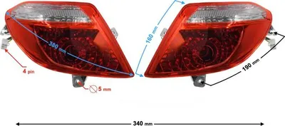 Imagen del producto de Luces intermitentes para scooters Tres