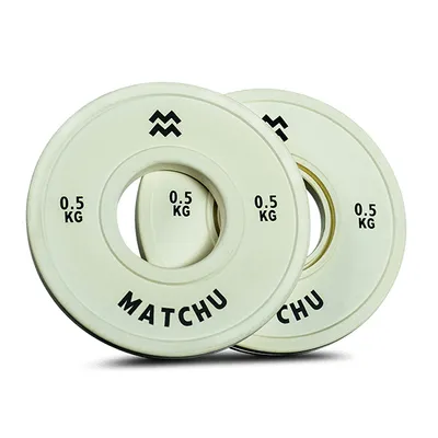 Produktbild von Matchu Sports Mini Bumper Plates Set - 2 x 0,5 kg - ø 50mm Gummi - Hantelscheiben - Fractional Plates