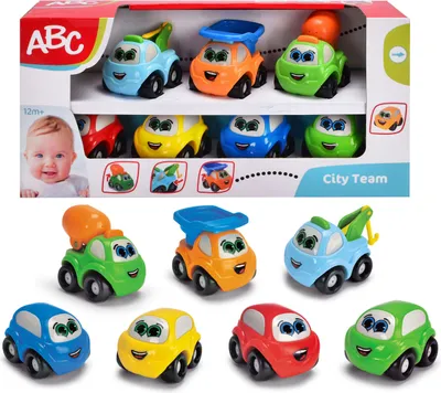 Produktbild von ABC Baby- & Kleinkindspielzeug Auto ABC City Team 4 Autos, 3 Baustellenfahrzeuge 204115014