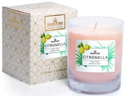 Image de Bougie de luxe Santini - Citronnella, 200g