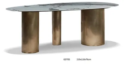 Produktbild von Esstisch Marmor Edelstahl Neu Kreative Modern Design Möbel Luxus Esszimmer Tisch