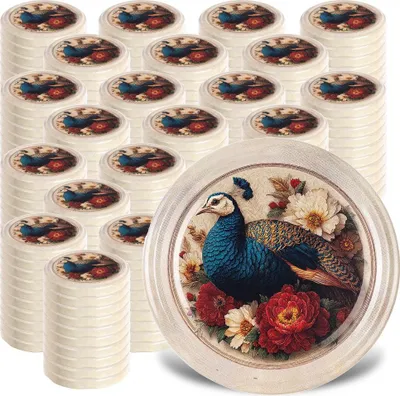 Produktbild von KADAX Schraubdeckel fi82 mm, Twist-Off-Deckel Set aus Metall, Ersatzdeckel für Einmachgläser, Deckel mit 6 Einrastzähnen für Sturzgläser und Einmachgläser (Vogel, 200 Stück)