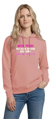 Produktbild von Spreadshirt Mein Pferd Hat Keine Macken Lustig Geschenk Reiter Pferde Damen Hoodie, XXL, Altrosa