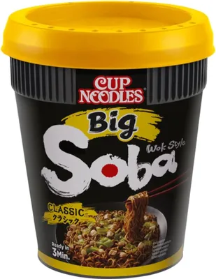 Zdjęcie produktu dla Nissin Cup Noodles Soba Big Classic Instant-Nudeln Yakisoba Sauce 113g