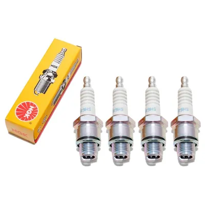 Immagine prodotto di Set di candele NGK 4x BR9HS con soppressione delle interferenze, filettatura corta 12,7 mm Ø 14,0 mm esagono 20,8 mm, distanza tra gli elettrodi 0,75 mm, potere calorifico 9, 4522