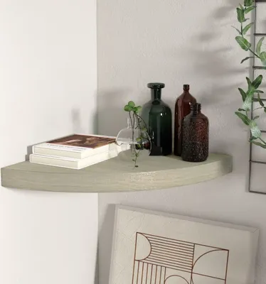 Produktbild von vidaXL Eck-Schweberegal Eichen-Optik 35x35x3,8 cm MDF