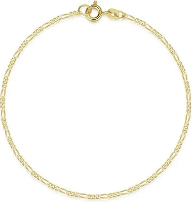 Produktbild von SILBERKETTEN STORE Figarokette Armband 1,5mm - echt 585 Gold, Länge wählbar von 16-23cm - 16cm