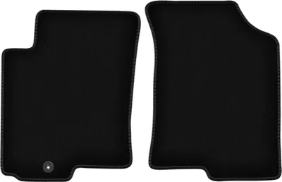 Image de Wielganizator Tapis avant de sol velours sur-mesure pour Kia Cerato (2004-2008, hatchback, berline) noir, jeu 2 pièces, fixations