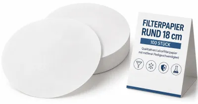 Filterpapierscheiben 7 Zoll, 100 Stück, Laborqualität, weiß
