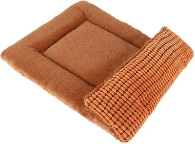 Image de Coussin pour chien moelleux, lavable, 75 x 50 cm, orange, Knuffig