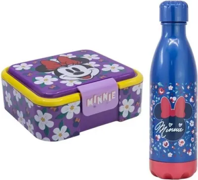 Produktbild von Disney Minnie Maus Mädchen 2 tlg. Set XL Brotdose Trinkflasche