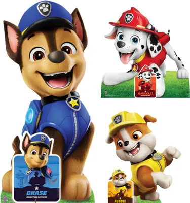 Produktbild von Paw Patrol Pappaufsteller Multi Pack Bundle Chase, Marshall and Rubble (66 cm)