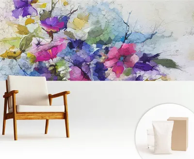 Obrázok produktu pre Samolepiaca fototapeta – 250 x 104 cm – tapeta – nástenná tapeta – nástenné obrazy – samolepiaca fólia – dekoratívna fólia – tapetová fólia – stena – dekorácia – obývacia izba – abstraktné kvety