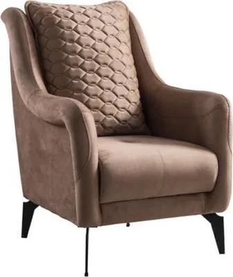 Immagine prodotto di Poltrona moderna, imbottitura marrone, stile italiano, design moderno, mobili contemporanei