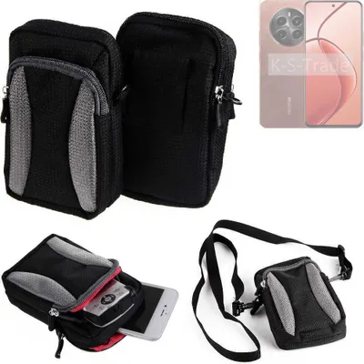 Produktbild von K-S-Trade Holster Schutz Hülle kompatibel mit Realme P1 Pro 5G Handy Hülle Gürteltasche Umhängetasche mit Zusatzfach schwarz