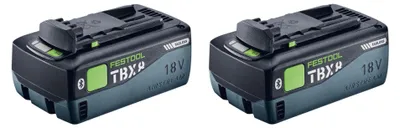 Produktbild von Festool Akku Set 2x BP 18 TBX 8 ASI Tabless Akkupack 18 V 8,0 Ah ( 2x 578746 ) 8000 mAh Li-ion mit Ladestandanzeige