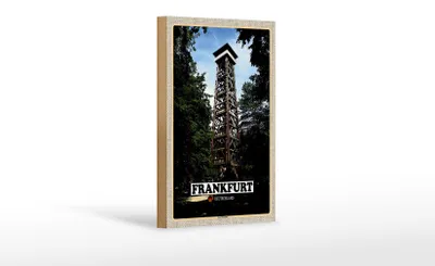 Produktbild von Holzschild Städte Frankfurt Deutschland Goetheturm 12x18 cm