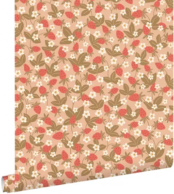 Produktbild von ESTAhome Tapete Erdbeeren Terrakottarosa 50 x 900 cm