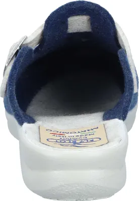 Produktbild von Fly Flot Damen Pantoffel PET Filz Hausschuh mit Herz Stickerei 320250, Größe:39 EU, Farbe:Blau