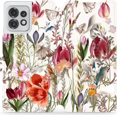 Produktbild von Handyhülle mit klappe für Motorola Edge 40 Pro, Mobiwear Book, Blumenstrauß