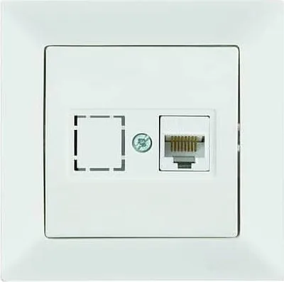 Produktbild von Mutlusan Candela Datenbuchse 1-fach CAT6 Internet Netzwerk Weiss