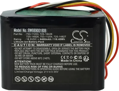 Produktbild von vhbw Akku Ersatz für Robomow 725-18426, 753-11203, 753-11204, 725-14826, 725-14827 für Rasenroboter (6400mAh 18,5V Li-Ion)